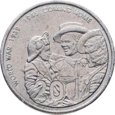 купить Австралия 20 центов (cents) 2005 60 лет со дня окончания Второй Мировой войны
