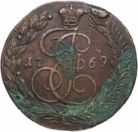 Купить 5 копеек 1769 ЕМ орёл 1770-1777, нового образца