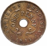 купить Южная Родезия 1 пенни (penny) 1934