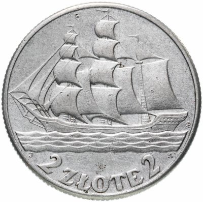 купить Польша 2 злотых (zlote) 1936 "15 лет морскому порту Гдыня"