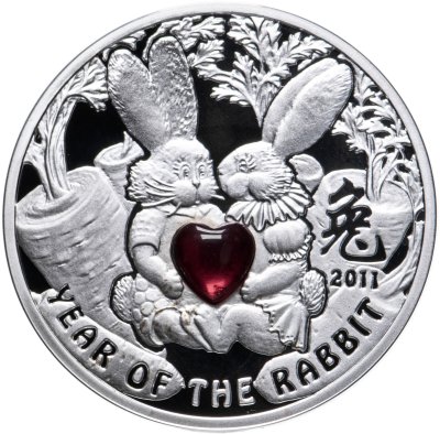 купить Ниуэ 1 доллар (dollar) 2010 Proof "Китайский гороскоп - год кролика"