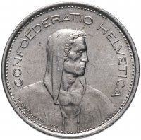 купить Швейцария 5 франков 1968