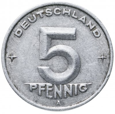 купить Восточная Германия (ГДР) 5 пфеннигов 1949