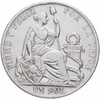 купить Перу 1 соль 1889