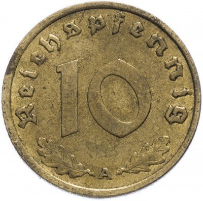 купить Фашистская Германия (Третий Рейх) 10 рейх пфеннигов 1937 "А"