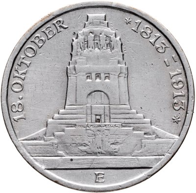 купить Германия (Империя), Саксония 3 марки (mark) 1913 "100 лет битвы при Лейпциге (битве народов)"