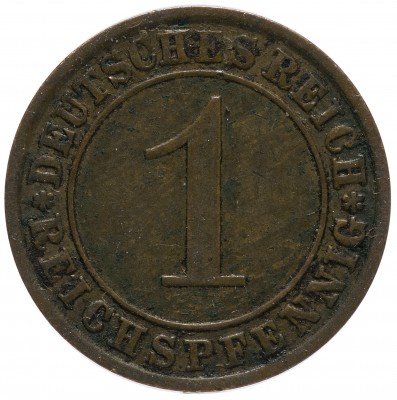 купить Германия 1 рейх пфенниг 1933 "А"