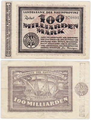 купить Германия 100 миллиардов марок 15.10.1923