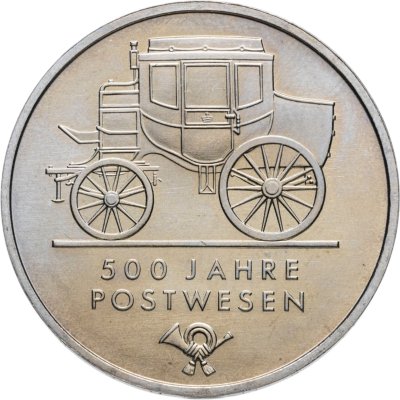 купить Германия (ГДР) 5 марок (mark) 1990 "500 лет почте"