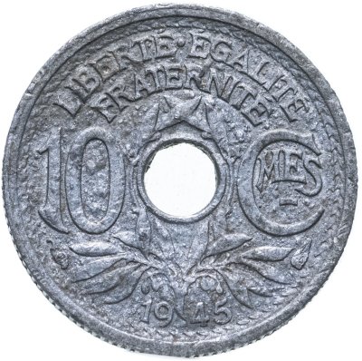 купить Франция 10 сантимов (centimes) 1945