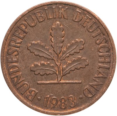 купить Германия 2 пфеннига 1965-2001, случайный год