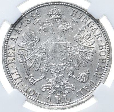 купить Австрия 1 флорин (florin) 1889 в слабе ННР