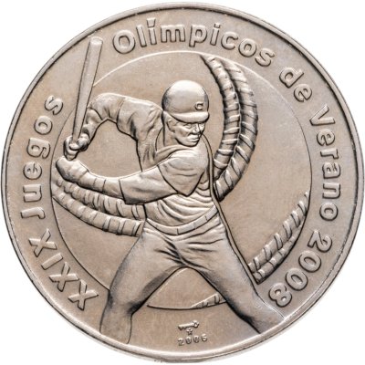 купить Куба 1 песо (peso) 2006 "XXIX летние Олимпийские Игры, Пекин 2008 - Бейсбол"