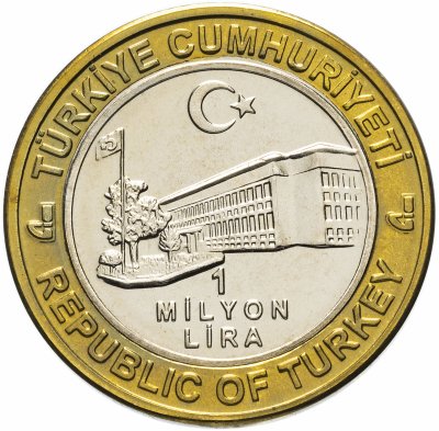 купить Турция 1000000 лир (lira) 2003 "535 лет Стамбульскому монетному двору, май (Mayis) 29 мая (29 Mayis)"