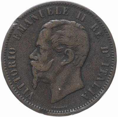 купить Италия 10 чентезимо (centesimi) 1862 M знак монетного двора: "M" - Милан
