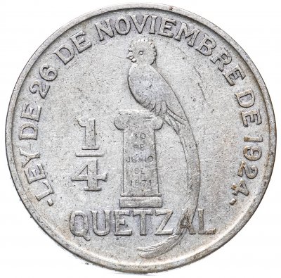 купить Гватемала 1/4 кетсаля (кетцаля, quetzal) 1929