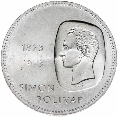 купить Венесуэла 10 боливаров (bolivares) 1973 "100 лет изображению на монетах бюста Симона Боливара"