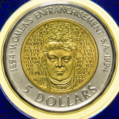 купить Австралия 5 долларов (dollars) 1994 "100 лет избирательному праву женщин" в коинкарте