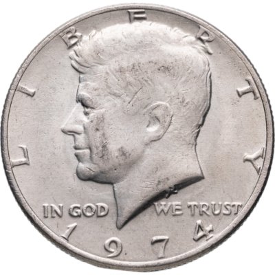 купить США 50 центов (1/2 доллара, half dollar) 1974 "Kennedy Half Dollar (Кеннеди)" Без обозначения монетного двора