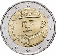 Купить Словакия 2 евро 2019 "100 лет со дня смерти Милана Растислава Штефаника"