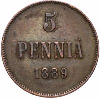 Купить 5 пенни для Финляндии 1889