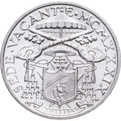 купить Ватикан 5 лир (lire) 1939 "Вакантный престол"