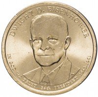 купить США 1 доллар 2015 P "34-й президент США - Дуайт Эйзенхауэр"