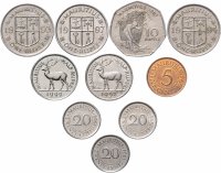 Купить Маврикий набор из 10 монет 1993-1999