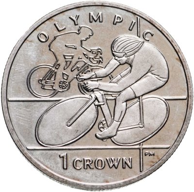 купить Остров Мэн 1 крона (crown) 2012 "XXX летние Олимпийские Игры, Лондон 2012 - Велоспорт"