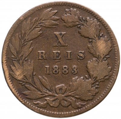 купить Португалия 10 рейс (reis) 1883