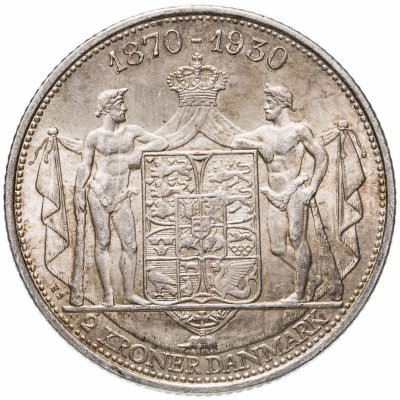 купить Дания 2 кроны (kroner) 1930 "60 лет со дня рождения короля Кристиана X"