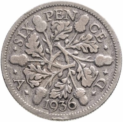 купить Великобритания 6 пенсов (pence) 1936