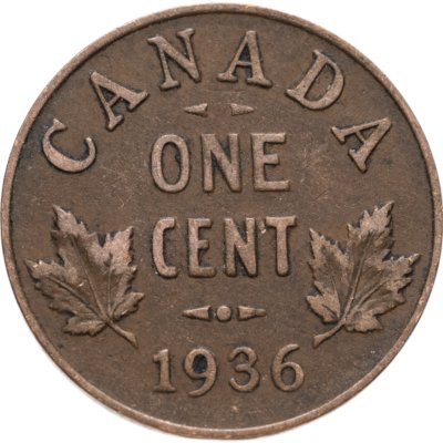 купить Канада 1 цент (cent) 1936