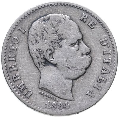 купить Италия 1 лира (lira) 1884