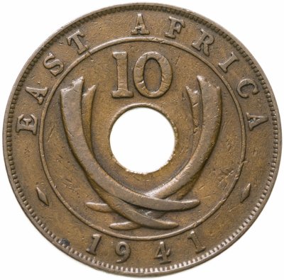 купить Британская Восточная Африка 10 центов (cents) 1941