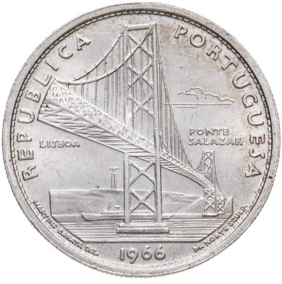 купить Португалия 20 эскудо (escudos) 1966 "Открытие моста Антониу Салазара"