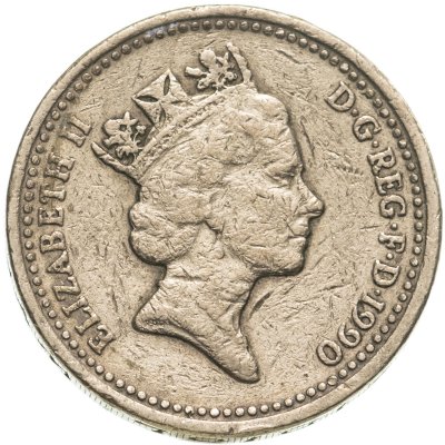 купить Великобритания 1 фунт (pound) 1990 Лук-порей