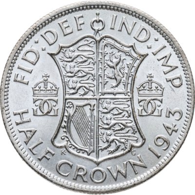 купить Великобритания 1/2 кроны (crown) 1943