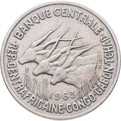 купить Центральная Африка (BEAC) 50 франков (francs) 1963