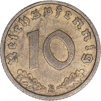 купить Третий Рейх Фашистская Германия 10 рейхспфеннигов 1938