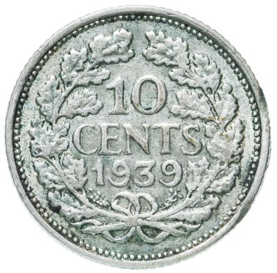 купить Нидерланды 10 центов (cents) 1939