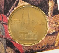 Купить Германия (ГДР) 5 марок 1989 "500 лет со дня рождения Томаса Мюнцера, Церковь Св. Екатерины в Цвиккау" в конверте