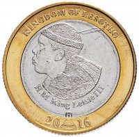 Купить Лесото 5 малоти (maloti) 2016 год (50 лет независимости)