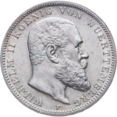 купить Германская Империя, Вюртемберг 3 марки (mark) 1912 в слабе Монетник. ру AU55