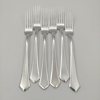 купить Набор столовых вилок на 6 персон, металл, серебрение, Европа, 1930-1950 гг.
