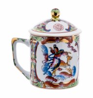 купить Чашка чайная с крышкой, фарфор, роспись, Китай, 1960-1990 гг.