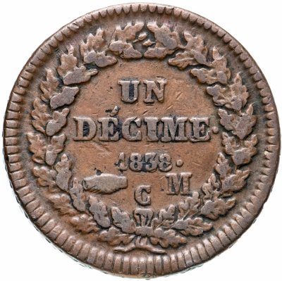 купить Монако 10 сантимов 1838