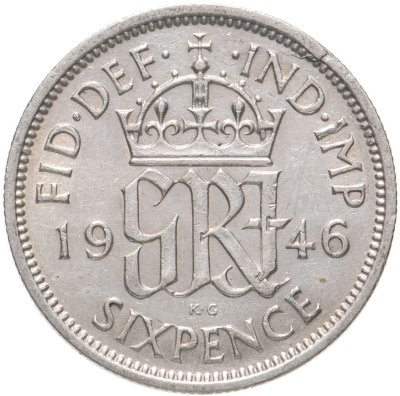 купить Великобритания 6 пенсов (pence) 1946
