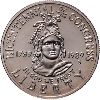 купить США 50 центов (1/2 доллара, half dollar) 1989 Congress (200 лет Конгрессу США)