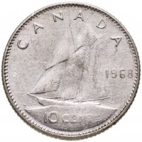 купить Канада 10 центов (cents) 1968
